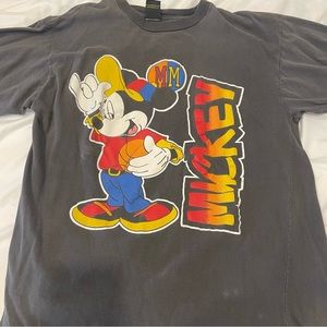 90s Vintage Mickey Unlimited RARE 2-sided Basketball T-shirt